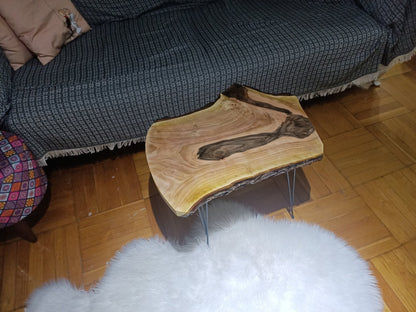 Rustic Walnut Side Table 40cm x 60cm